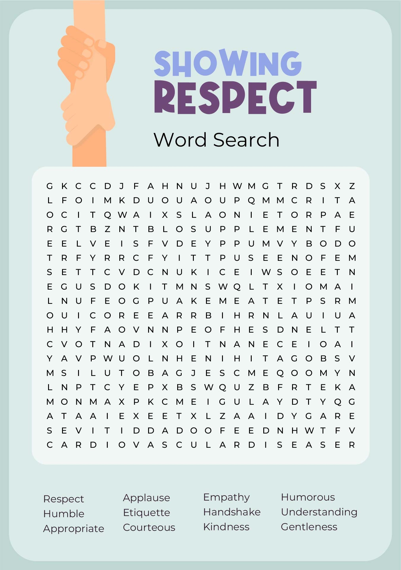Respect Word Search 10 Free PDF Printables Printablee Respect Word Search 10 Free PDF Printables Printablee