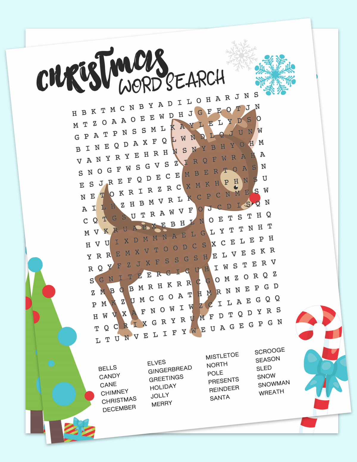 Rudolph Wordsearch Free Printable Baby Budgeting