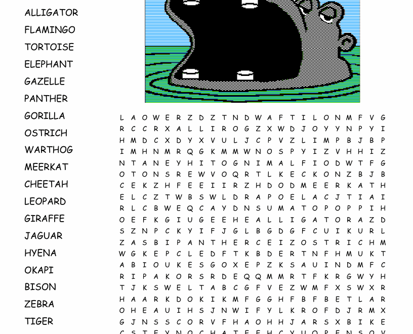 Safari Word Search WordMint