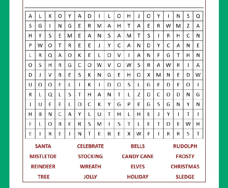 Santa s Christmas Word Search Activity Page Mama Likes This