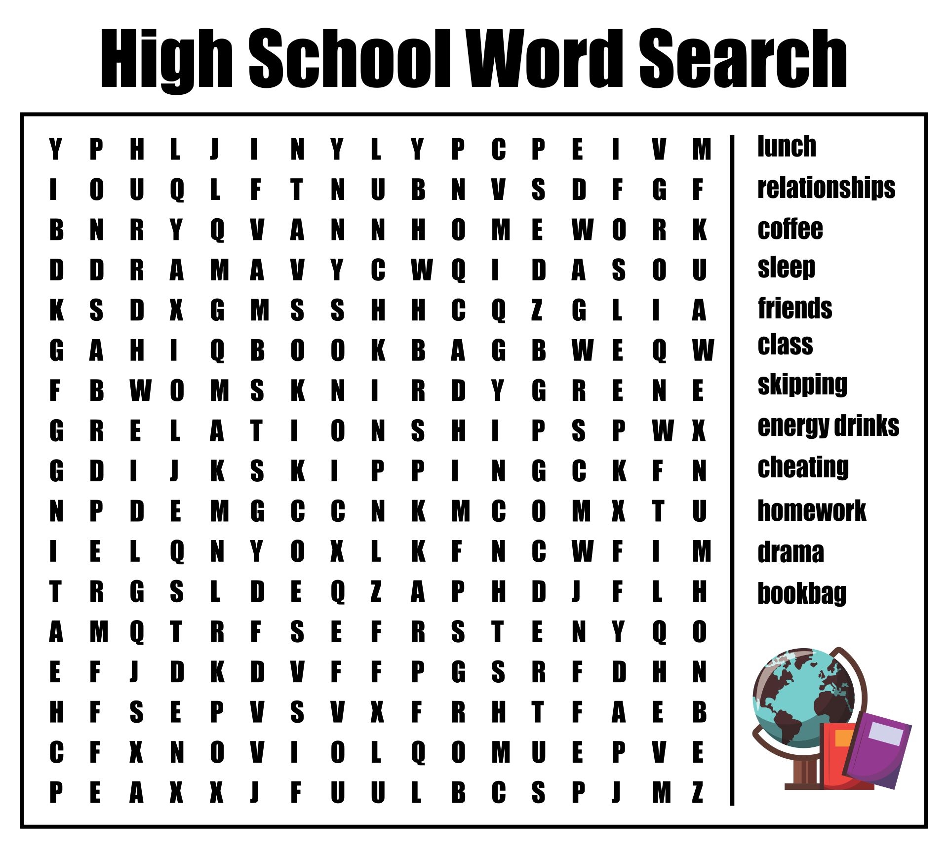 School Word Search Puzzles 10 Free PDF Printables Printablee