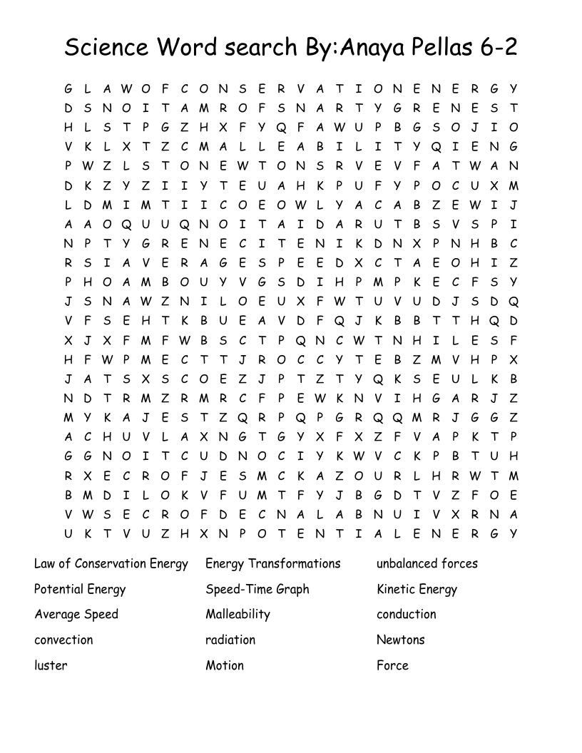 Science Word Search By Anaya Pellas 6 2 WordMint