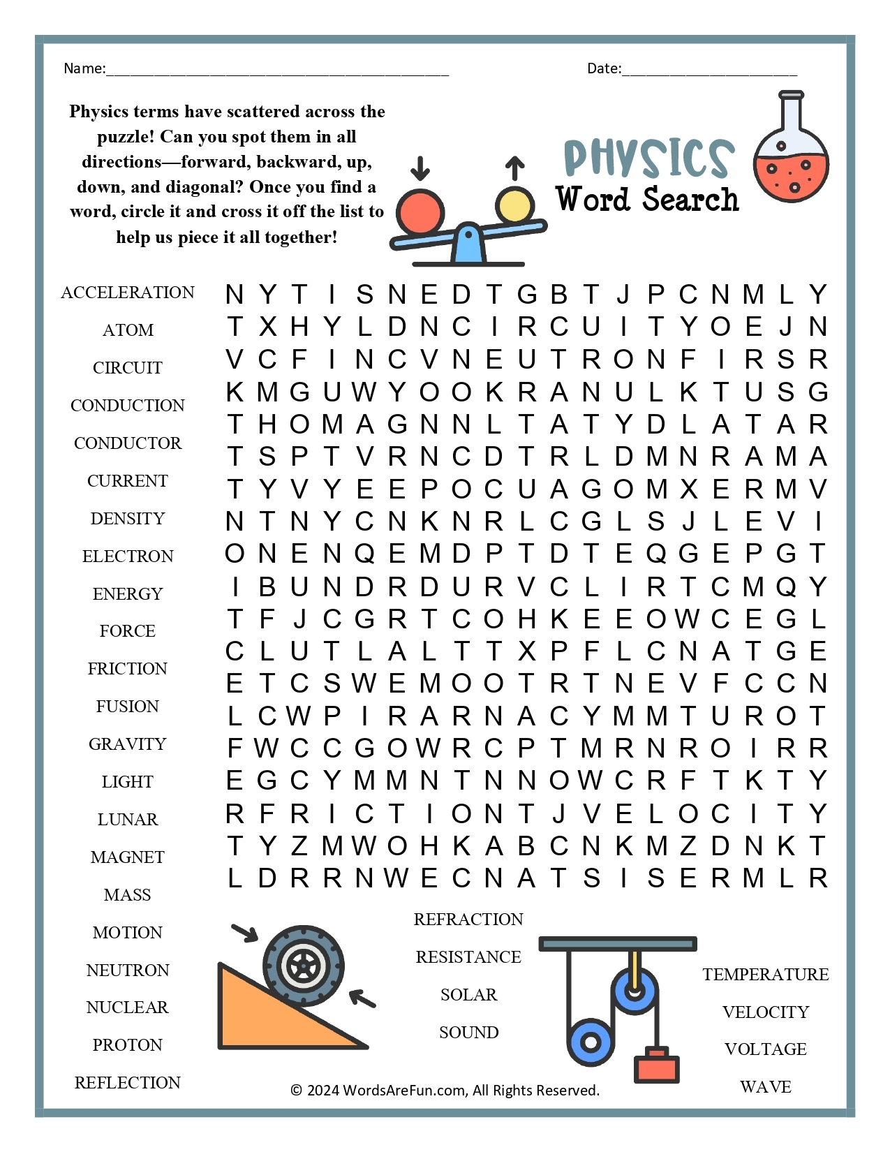 Science Word Search