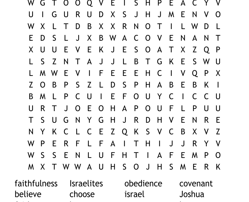 Serving The Lord Joshua 24 15 Word Search WordMint
