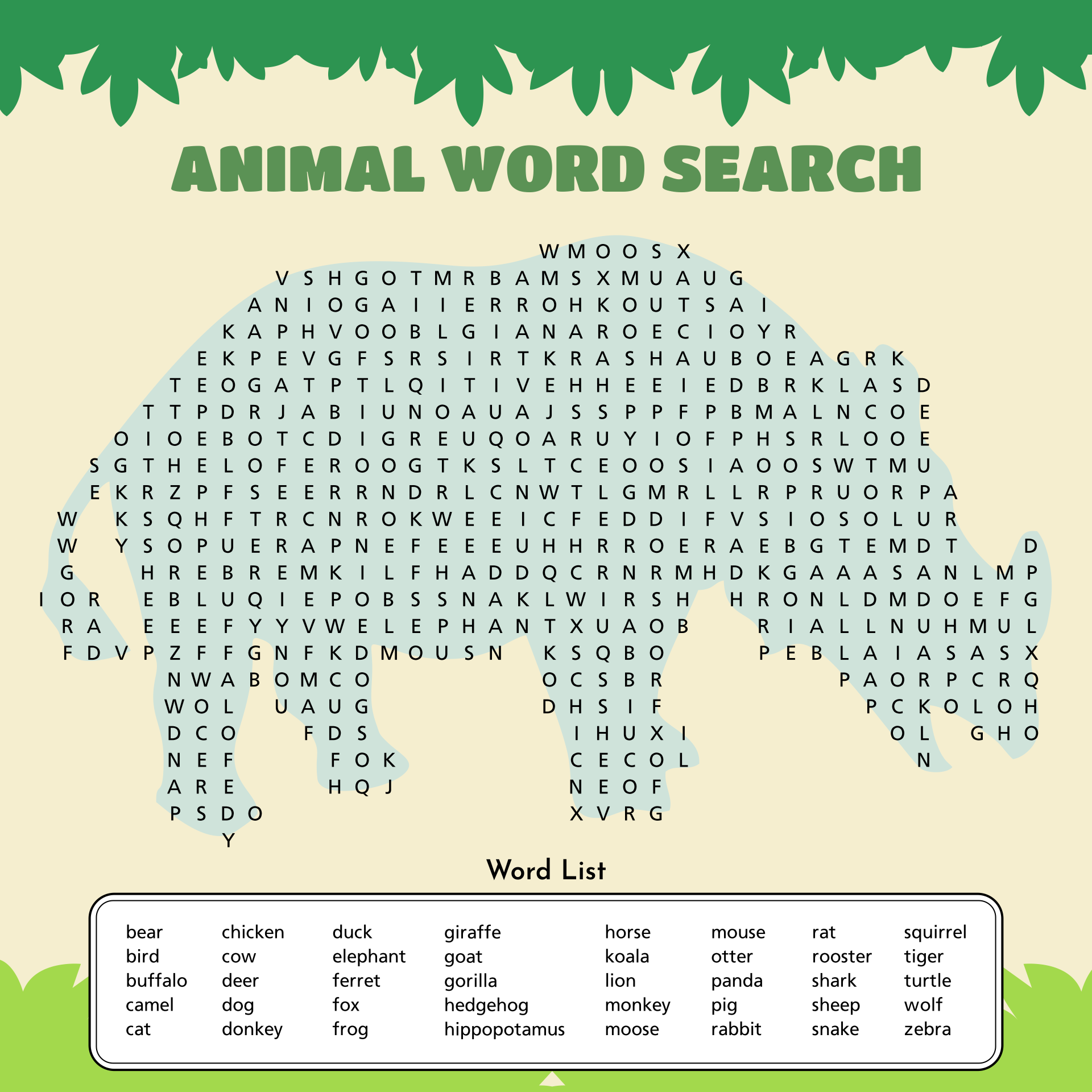Shaped Word Search 13 Free PDF Printables Printablee