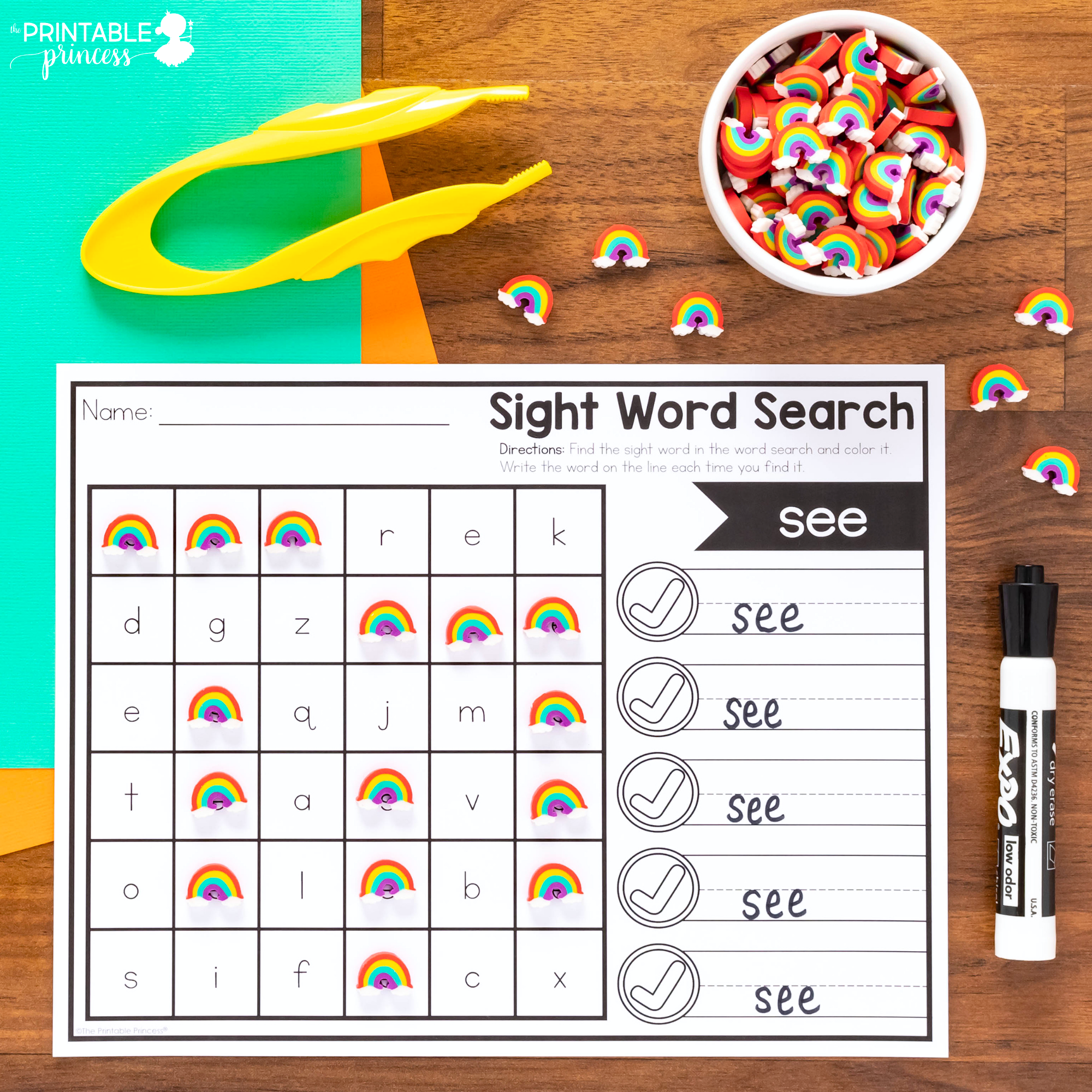 Sight Word Printable Worksheets Word Search