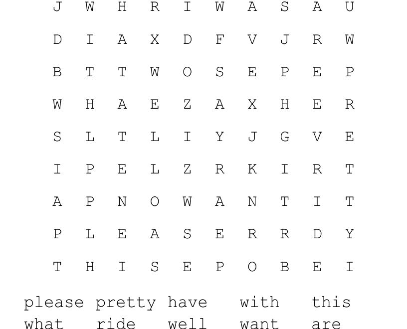 Sight Words Word Search WordMint