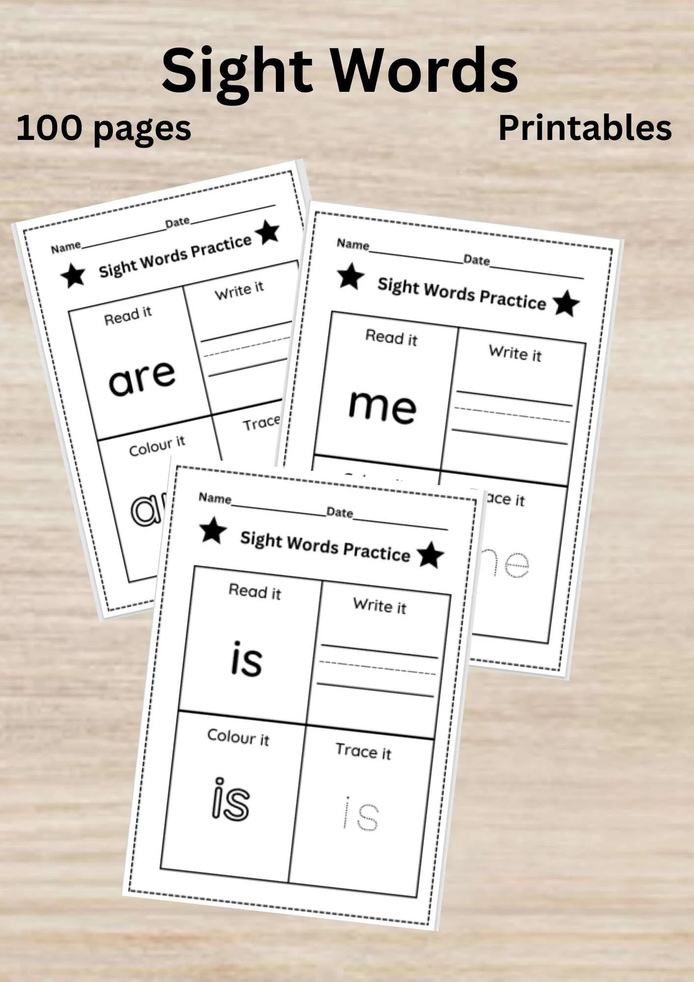 Sight Words Worksheets 100 Pages Sight Words Worksheets 100 Pages