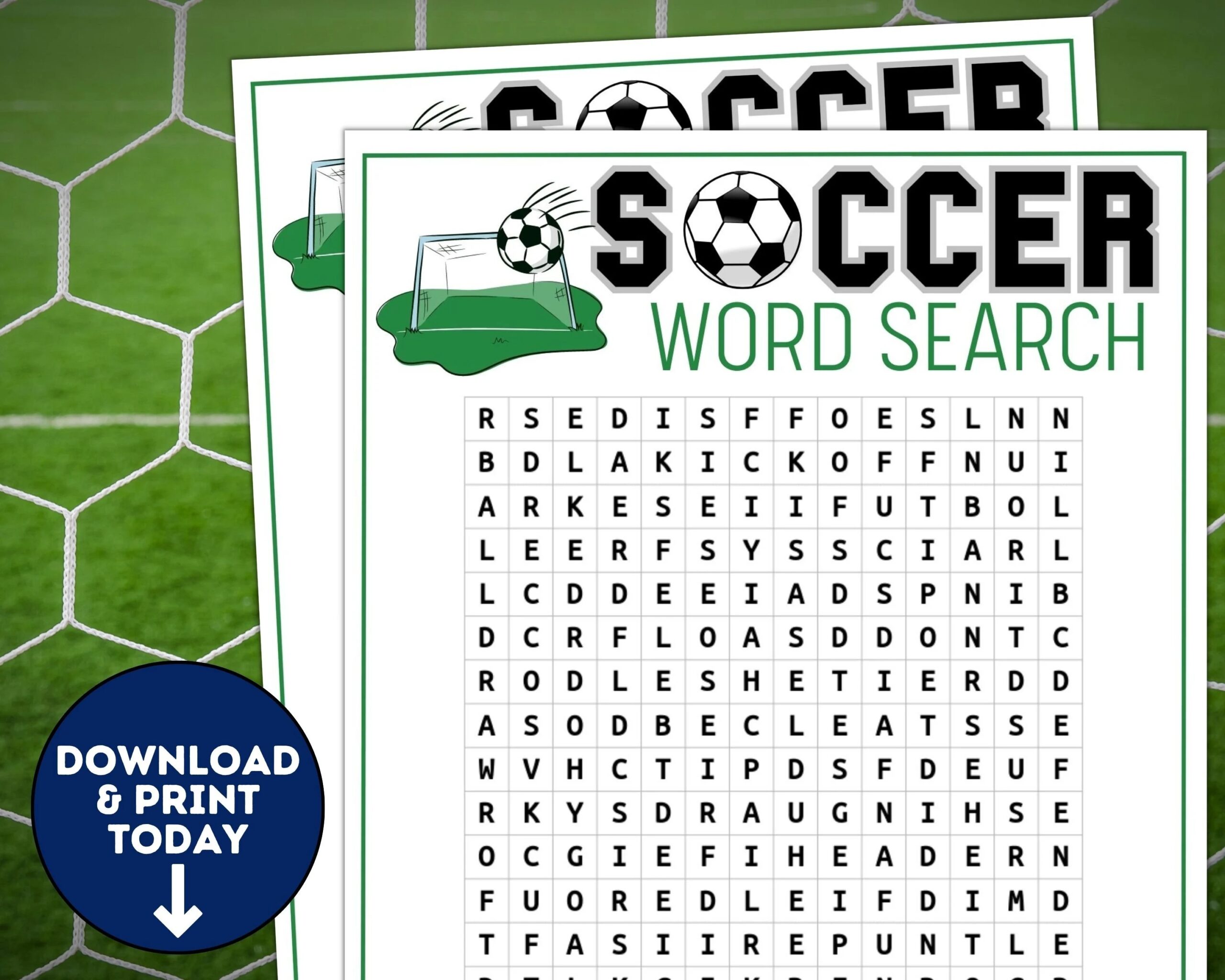 Free Printable Word Search Soccer