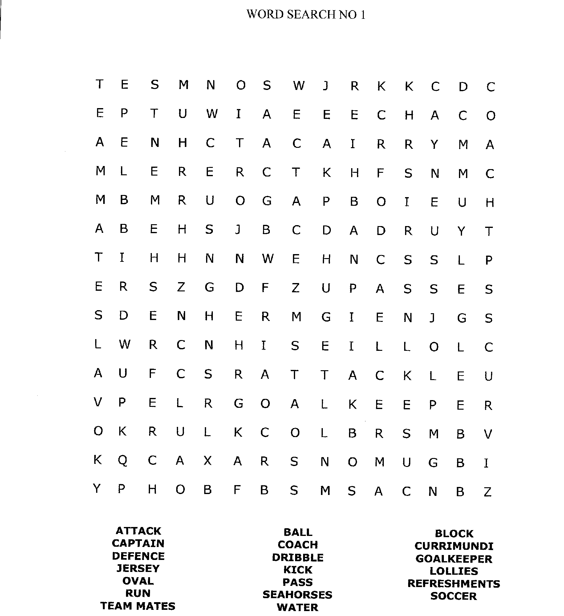 Soccer Word Search WordMint Worksheets Library