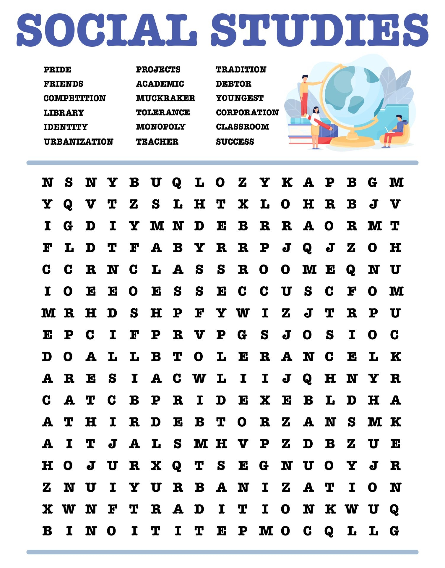 Social Studies Word Search 10 Free PDF Printables Printablee Worksheets Library