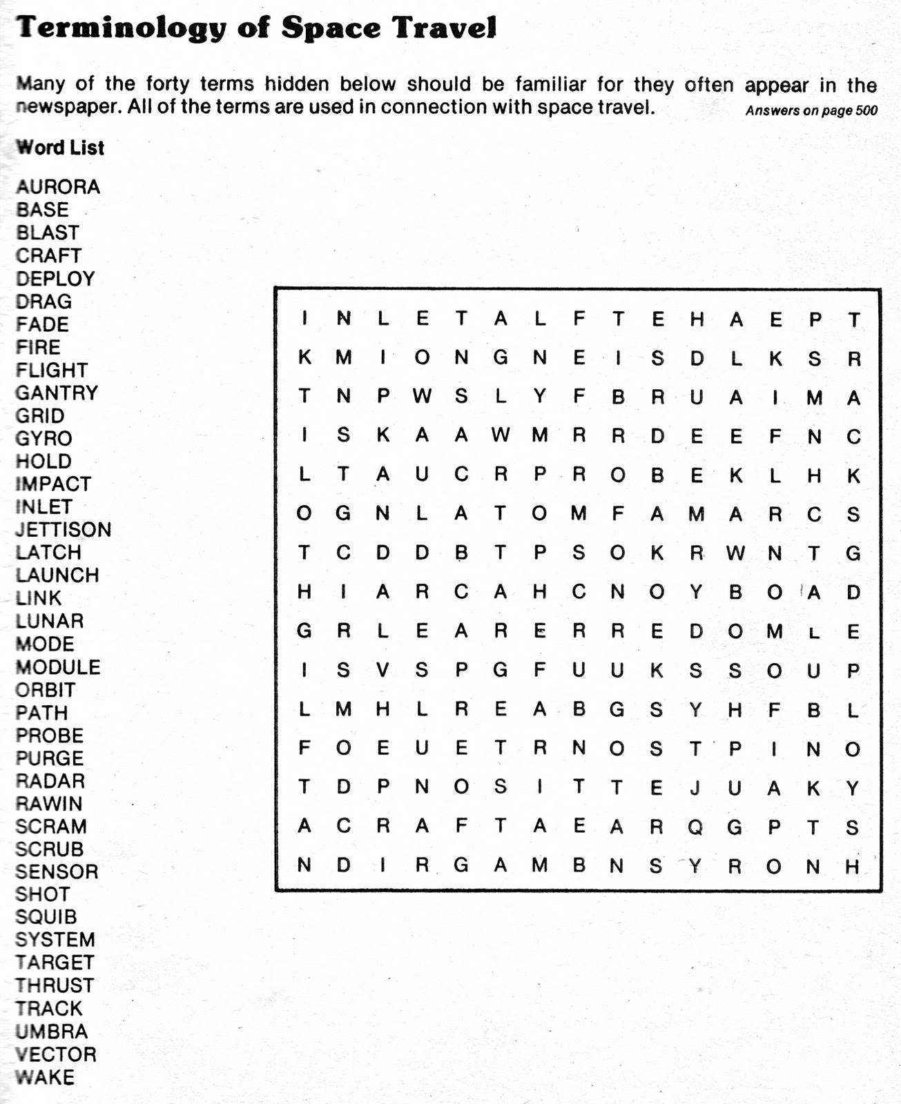 Space Science English Word Search Resource For Space Science English 2