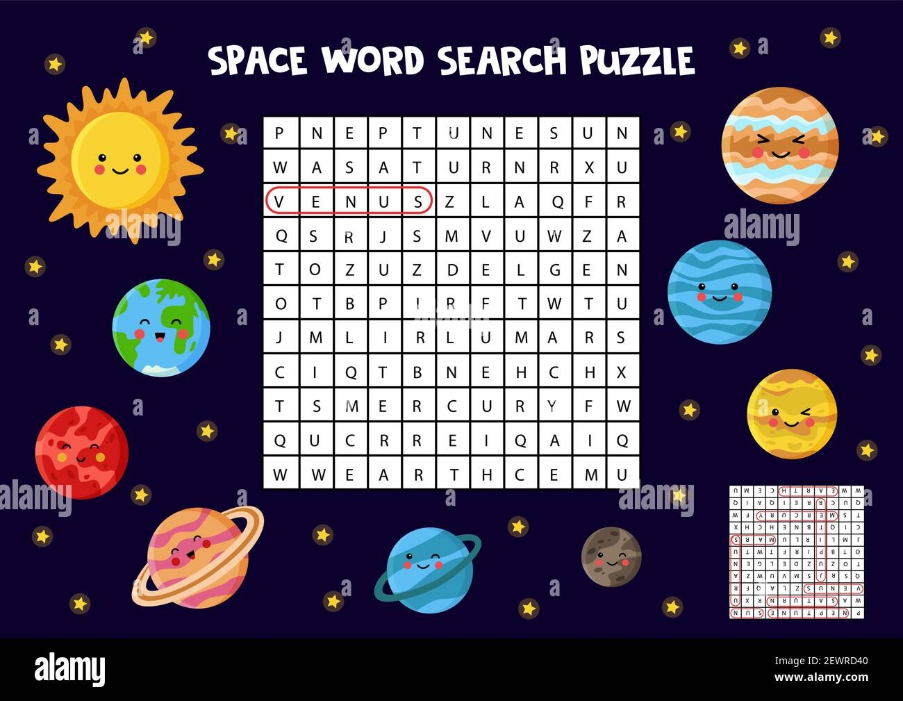 space word search puzzle for kids find names of solar system worksheets library