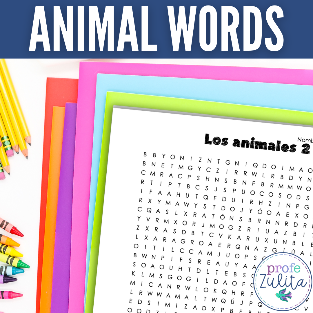 Printable Spansh Word Search