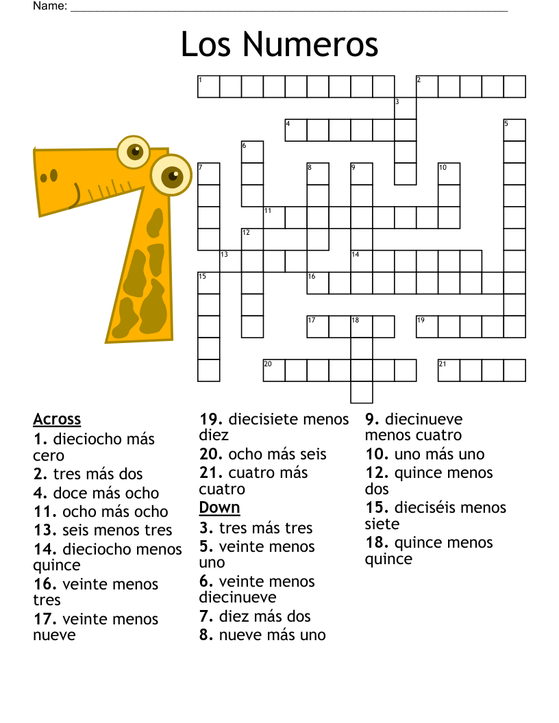 Spanish Numbers 1 20 Word Search WordMint
