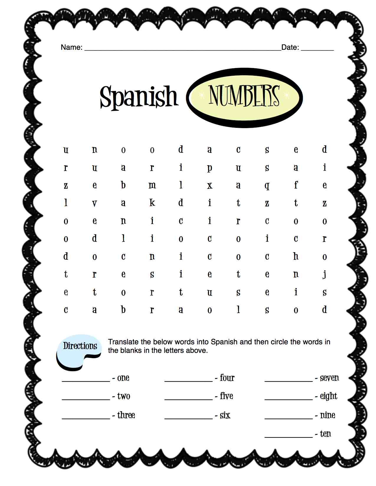 Spanish Numbers Worksheet Packet Made By Teachers