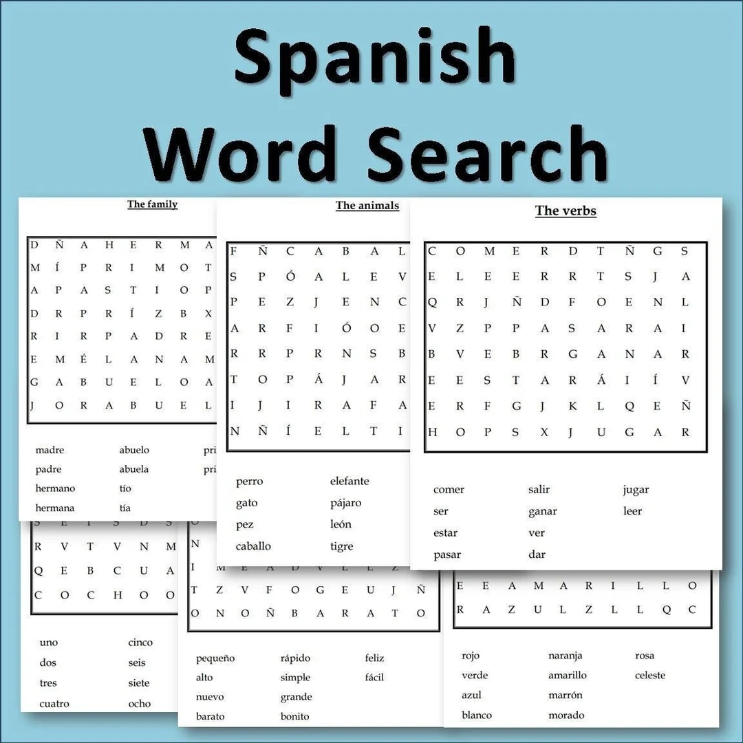 Spanish Word Search Learn Spanish Activities Spanish Worksheet Instant Download Etsy Spanish Word Search Learn Spanish Activities Spanish Worksheet Instant Download Etsy