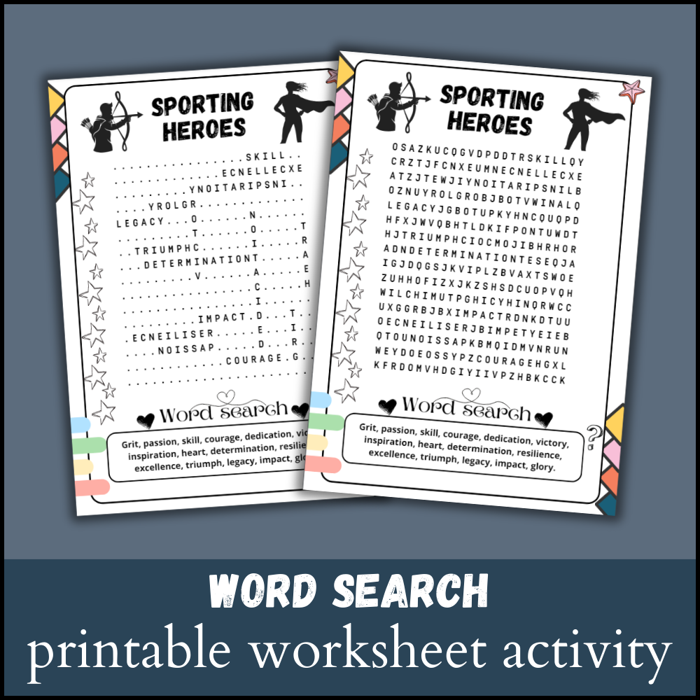 Sporting Heroes Word Search Puzzle Worksheet Activity Made By Teachers Sporting Heroes Word Search Puzzle Worksheet Activity Made By Teachers