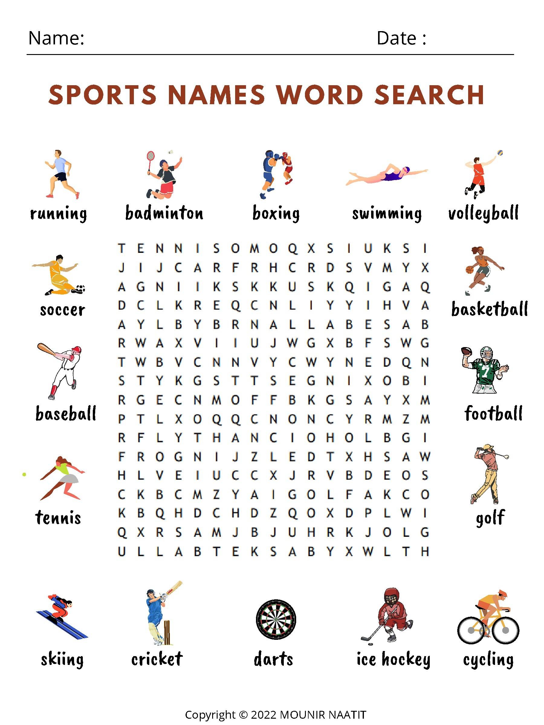 sports names word search sports puzzle mind training tpt