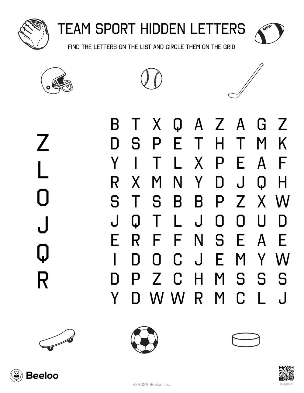 Free Printable Sports Word Searches