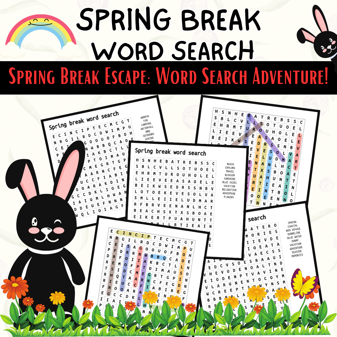 Spring Break Word Search Fun Spring Break Activity Includes Answer Key Made By Teachers