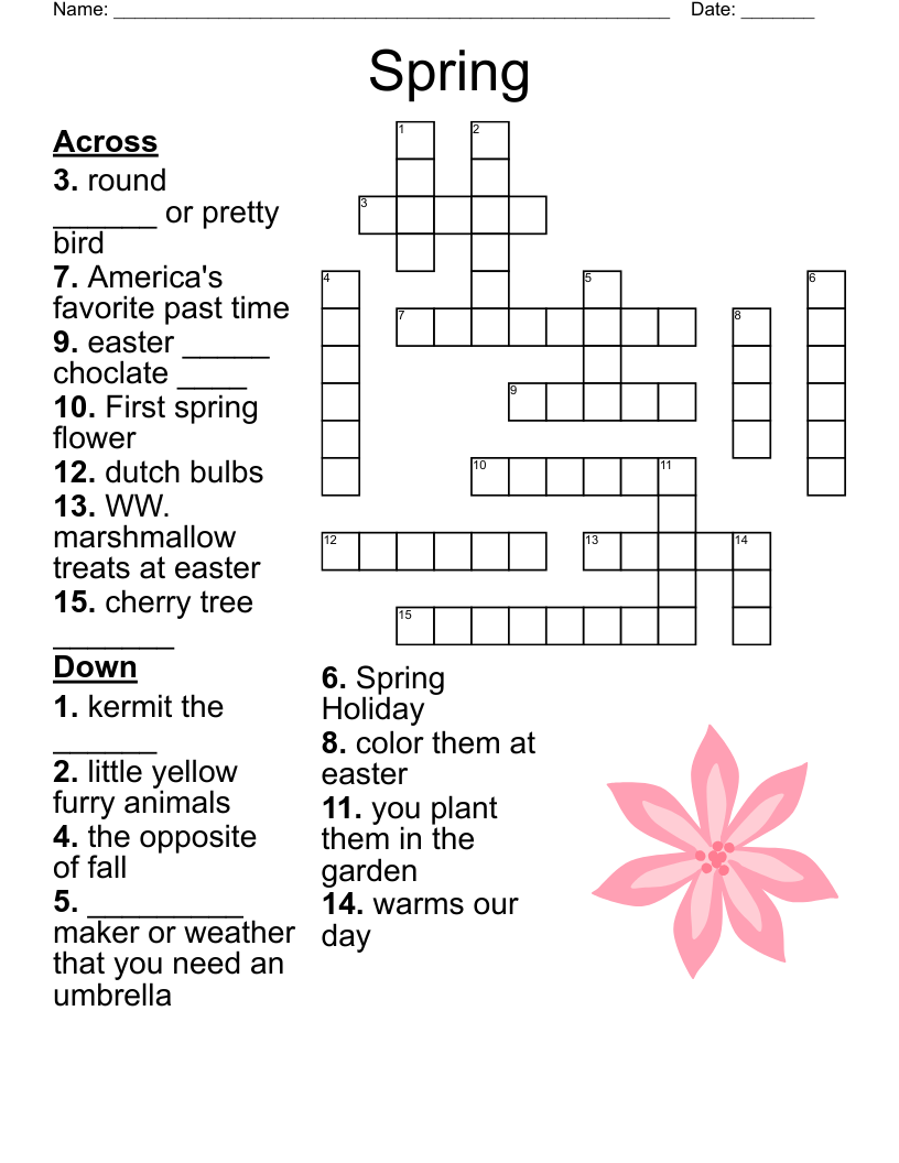 Spring Break Word Search WordMint