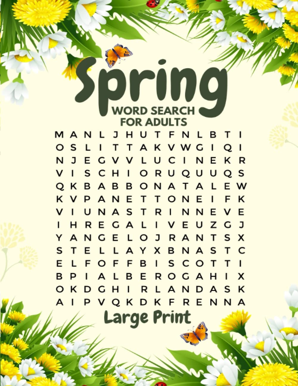 Spring Word Search For Adults Large Print A New Fun And Relaxing Word Search Puzzle Book Contains 70 Spring Puzzles Themed Puzzle Book For Adults And Seniors 1000 Plus Spring Words To Discover 
