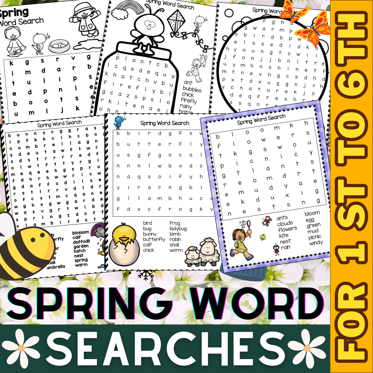 Spring Word Search With Answer Key As Levels Of Difficulty Grow Spring Activity Made By Teachers