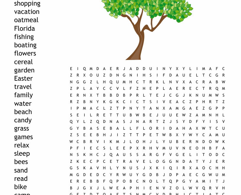 Spring Word Search WordMint