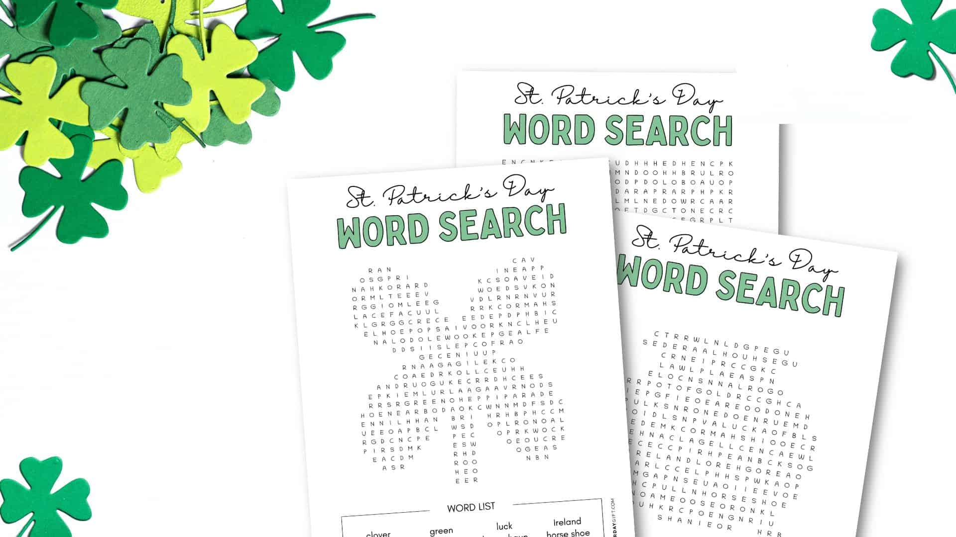 St Patrick s Day Word Search Cute Free Printables SaturdayGift
