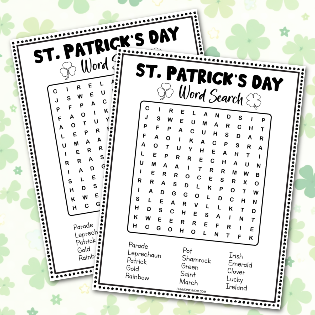 St Patrick s Day Word Search Fun Money Mom St Patrick s Day Word Search Fun Money Mom