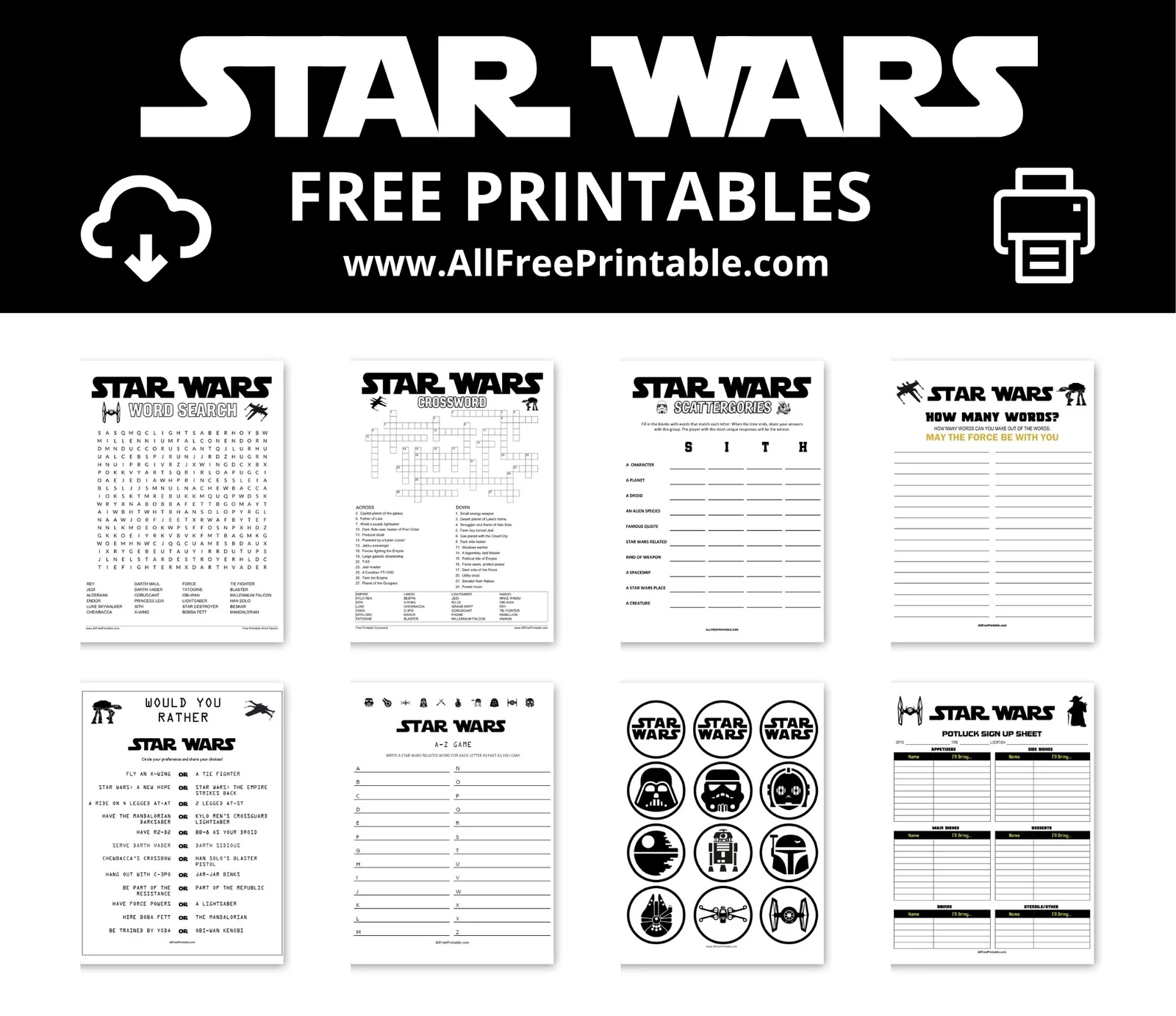 Star Wars Search A Word Printable