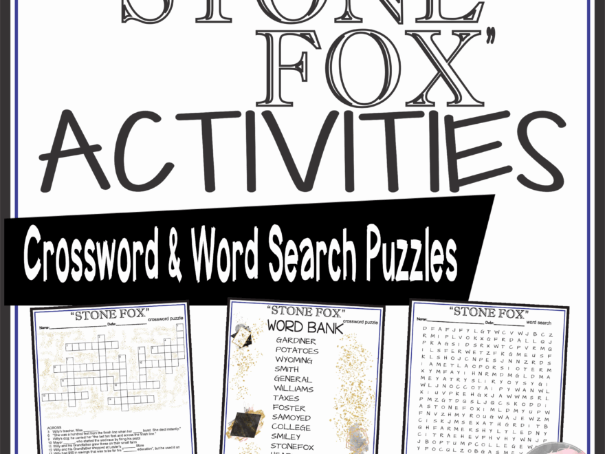 Stone Fox Activities Gardiner Crossword Puzzle And Word Search Made By Teachers