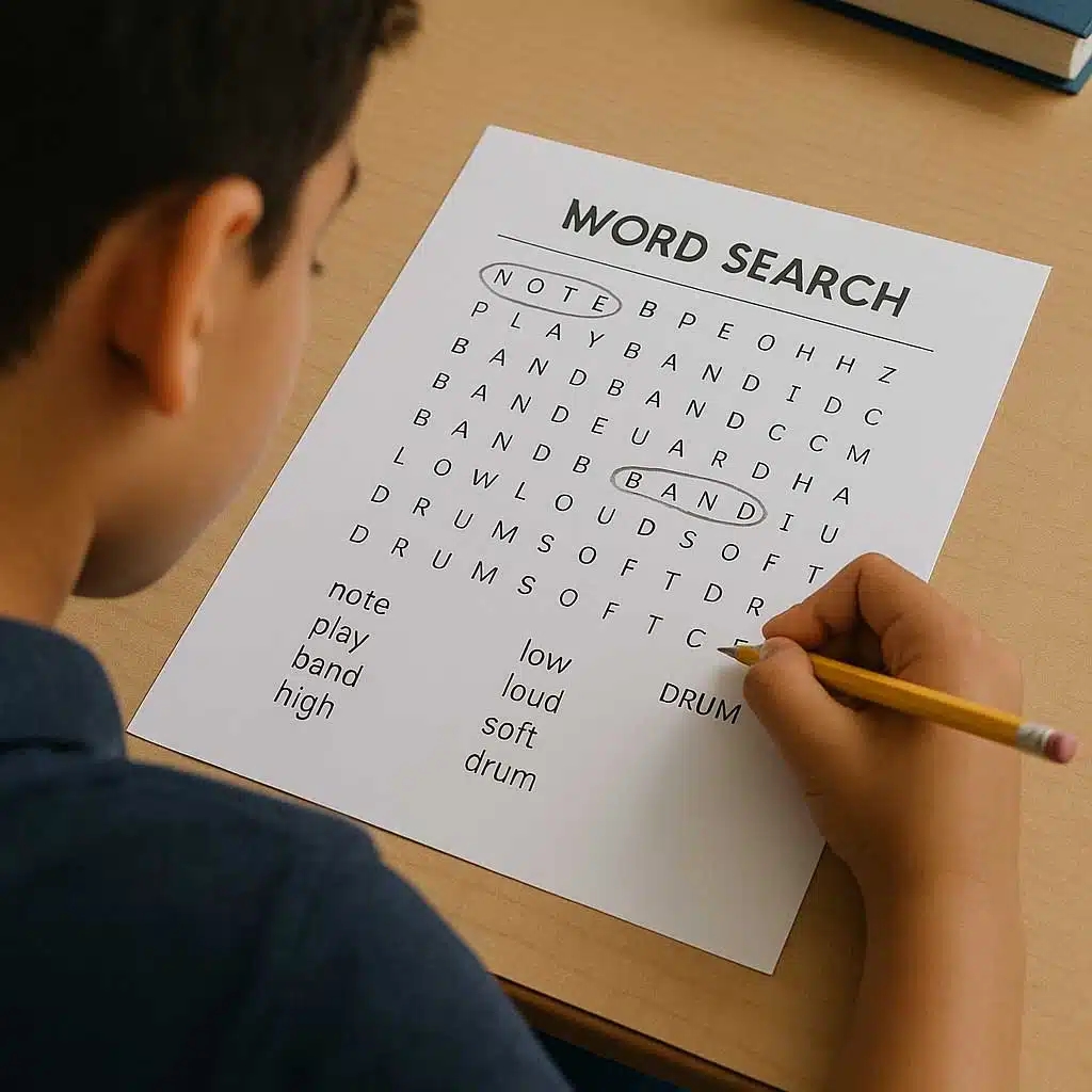 Printable Song Word Search