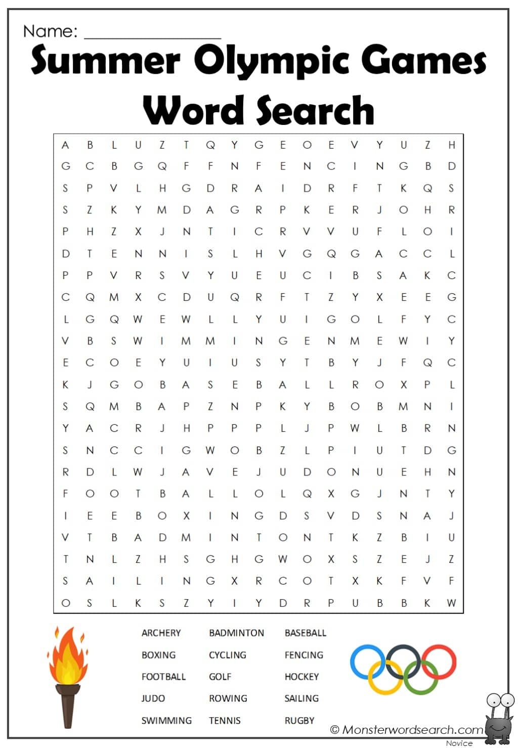 Rugby Word Search Printable