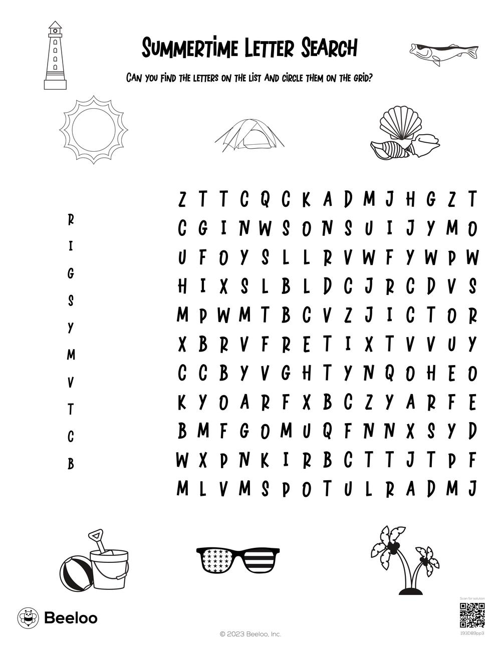 Summer themed Word Searches Beeloo Printable Crafts And Activities For Kids Summer themed Word Searches Beeloo Printable Crafts And Activities For Kids
