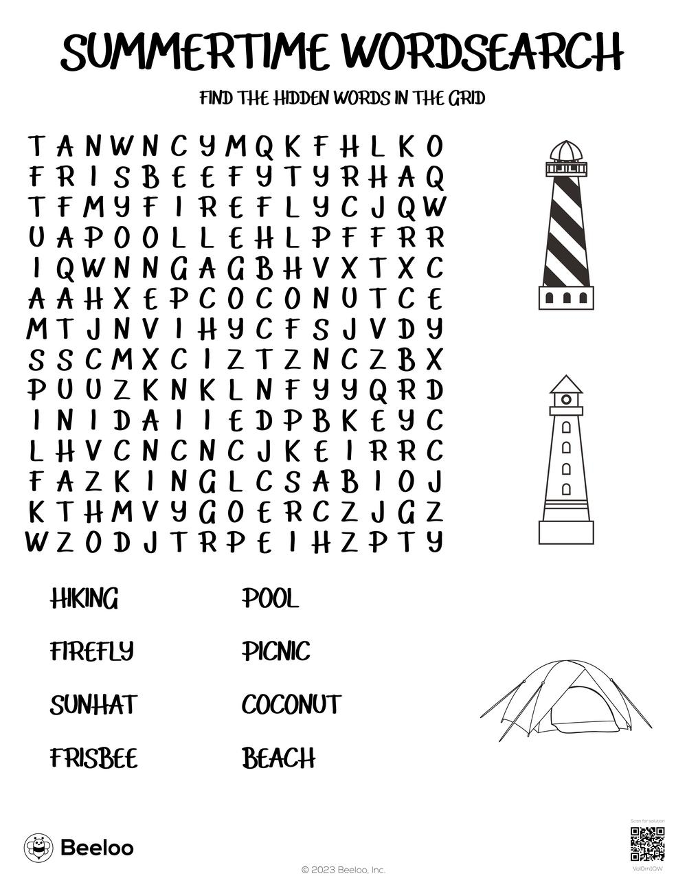 Summer themed Word Searches Beeloo Printable Crafts And Activities For Kids Summer themed Word Searches Beeloo Printable Crafts And Activities For Kids