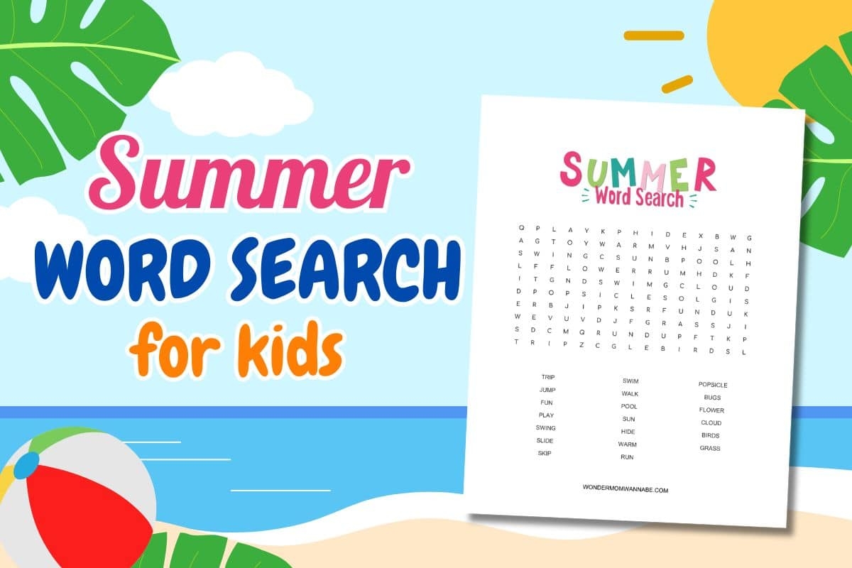 Summer Word Search For Kids Summer Word Search For Kids