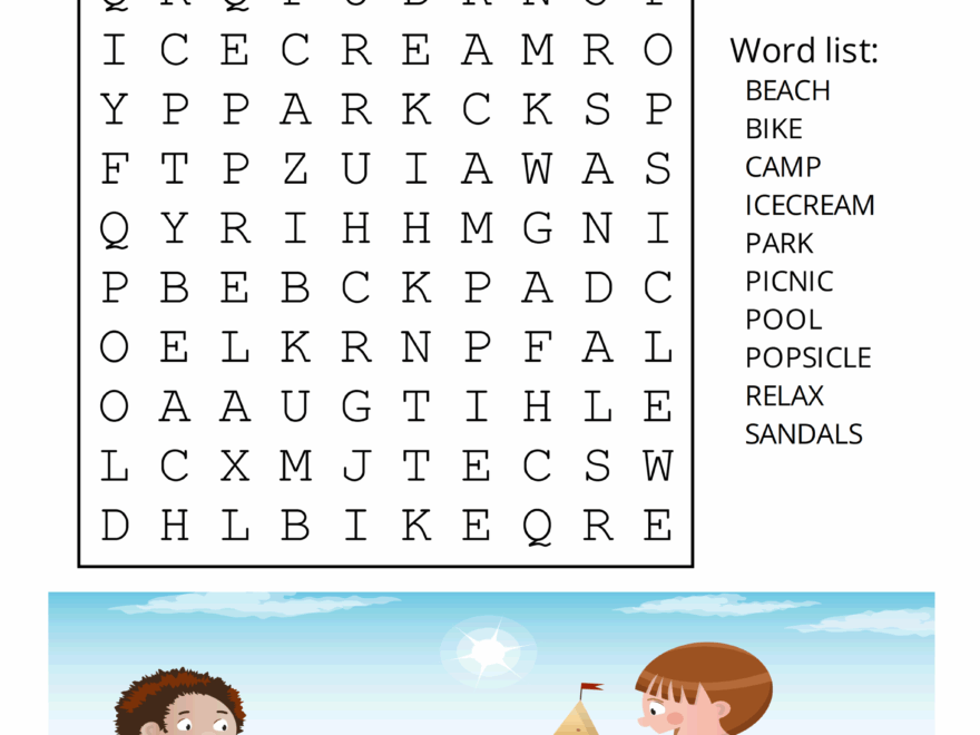 Summer Word Search Free Printable Puzzles Free Printables Monograms Design Tools Patterns DIY Projects
