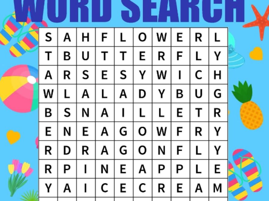 Summer Word Search Large Print Relaxing Summer Theme Word Search Puzzles For Adults And Seniors Large Print Word Search With Solutions Hill Cassie 9798835224524 Amazon Books