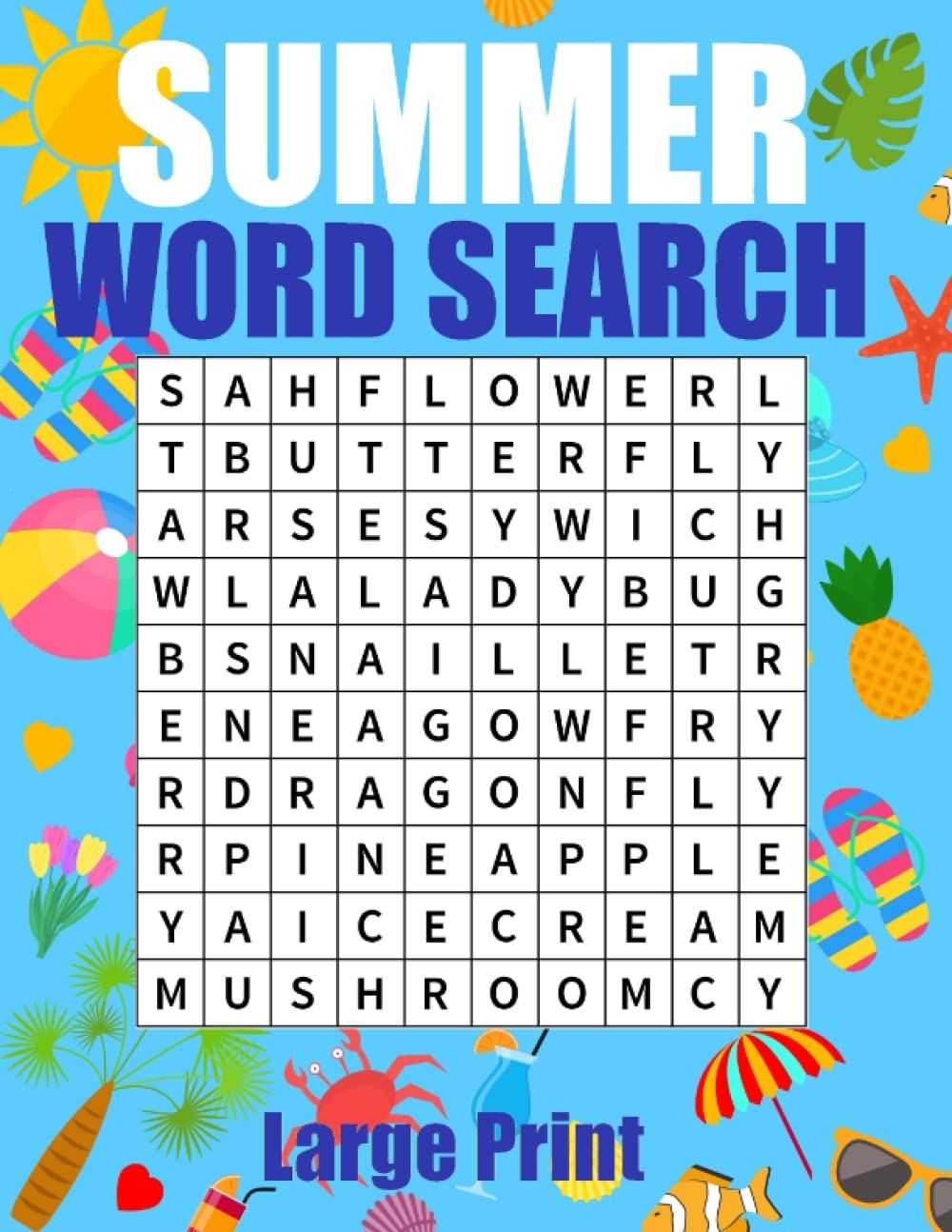 Summer Word Search Large Print Relaxing Summer Theme Word Search Puzzles For Adults And Seniors Large Print Word Search With Solutions Hill Cassie 9798835224524 Amazon Books Summer Word Search Large Print Relaxing Summer Theme Word Search Puzzles For Adults And Seniors Large Print Word Search With Solutions Hill Cassie 9798835224524 Amazon Books