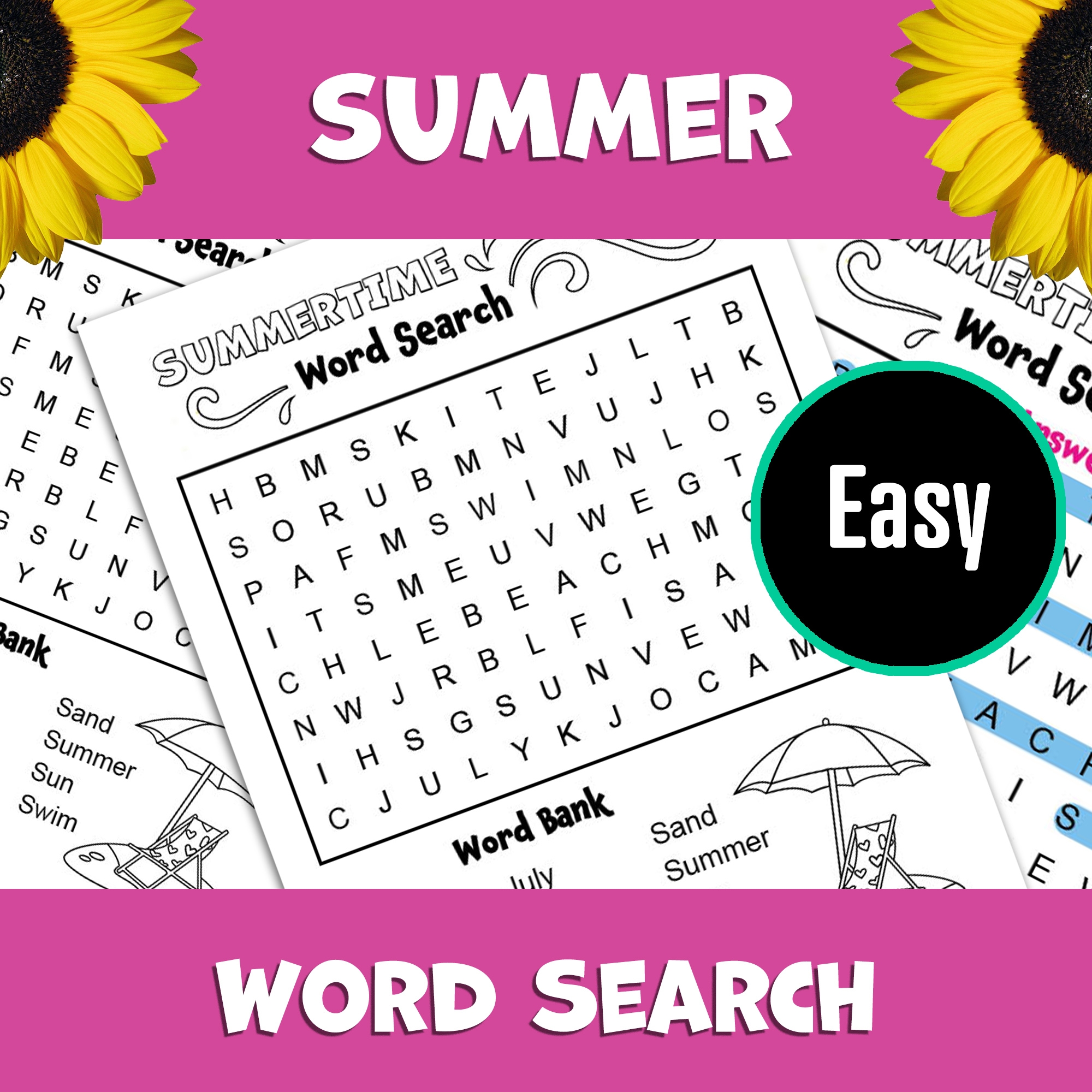 Summer Time Word Search Printable Summer Time Word Search Printable