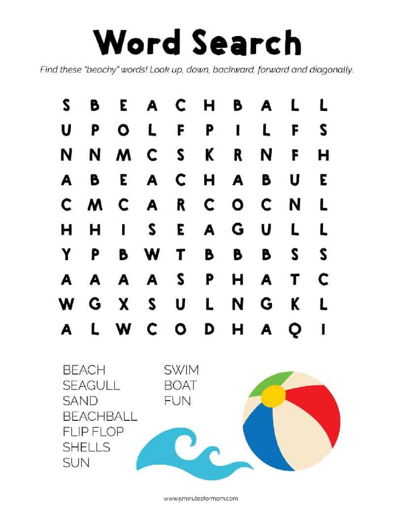 Easy Printable Word Search Puzzles