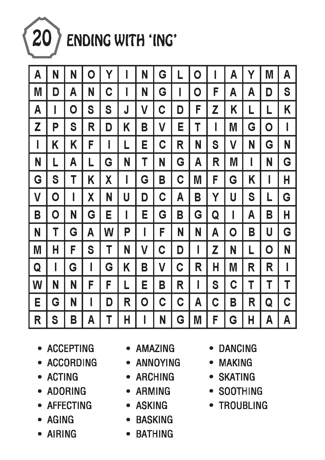 Extremely Hard Word Searches Printable