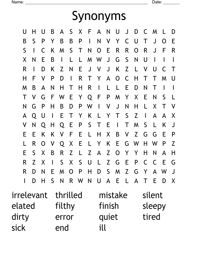 Synonyms Word Search WordMint