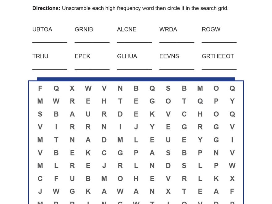 Teaching 3rd Grade High Frequency Words YourDictionary