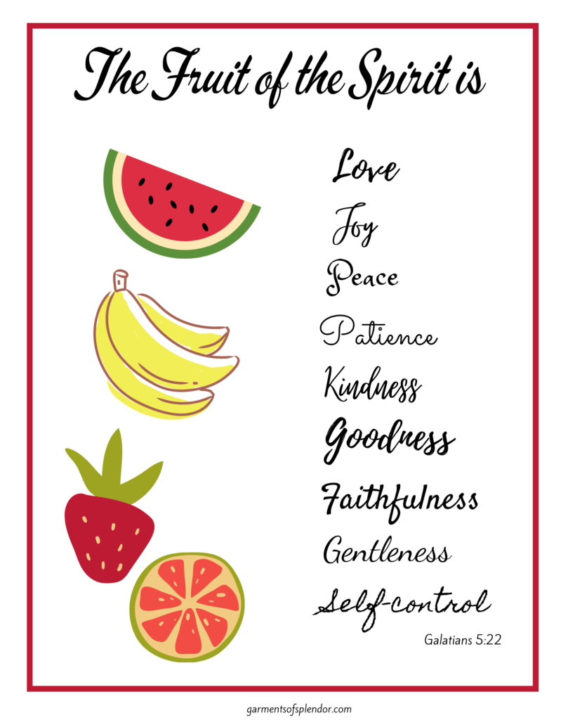 Meekness Fruit Of The Spirit Word Search Printable
