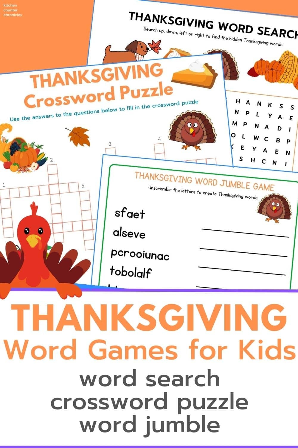 Thanksgiving Word Games For Kids