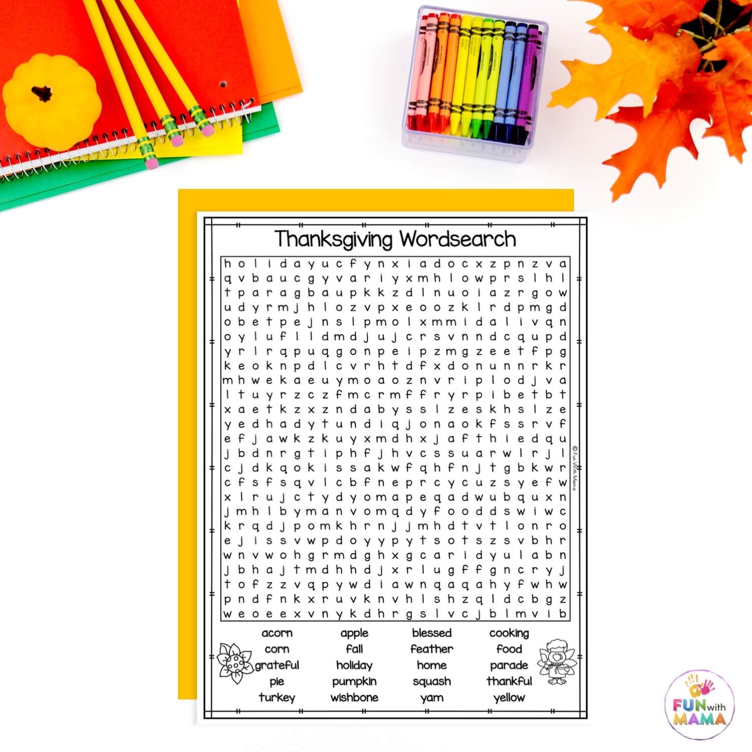 Thanksgiving Printable Word Search Thanksgiving Printable Word Search