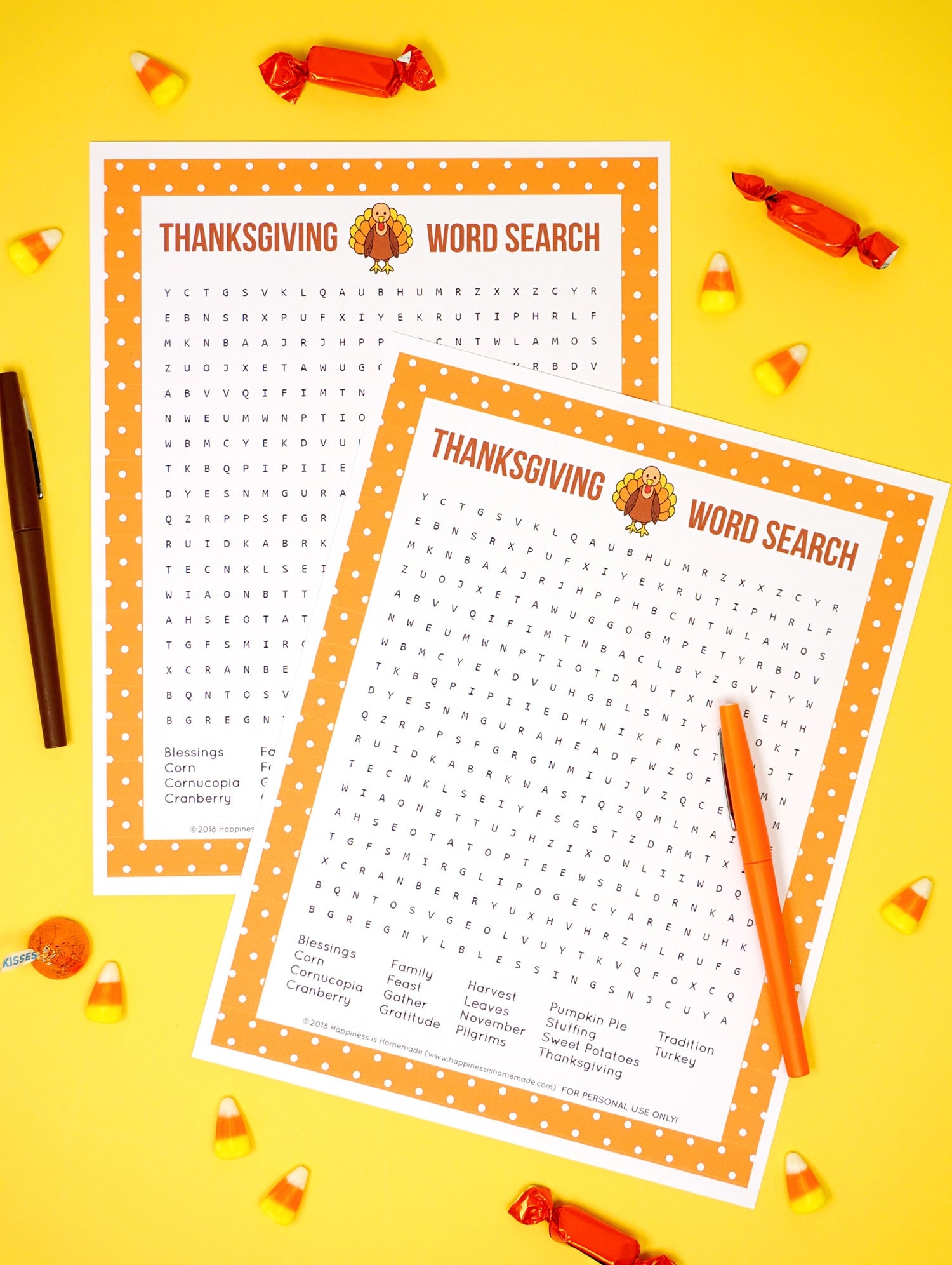 Thanksgiving Word Search Printable Happiness Is Homemade